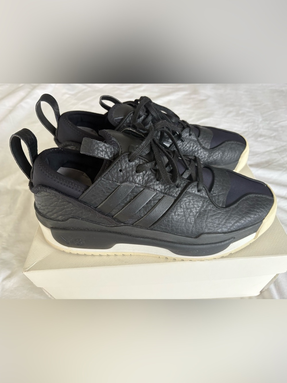 Adidas Y-3 Hokori III Black Core White Sneakers Men's Size 10 with OG Box GOAT - Picture 2 of 16